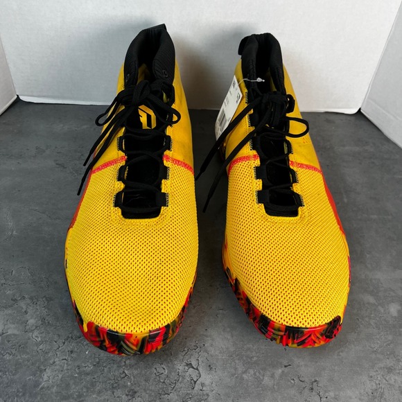 Adidas Dame 5 Basketball Shoes Yellow Red Black BB9315 Mens Size 20 NWT READ main image 13